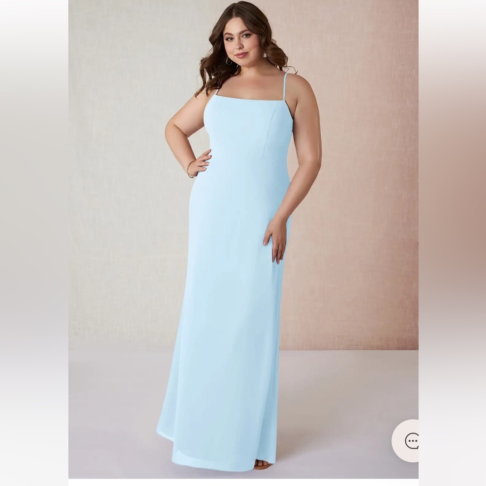 Azazie Tayla Sky Blue Dress